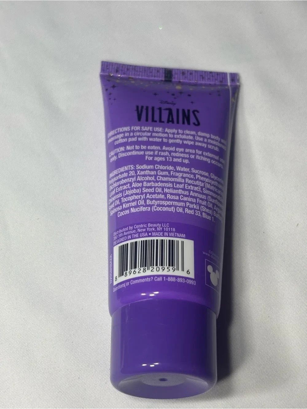 3 New Disney Villains Grape Scented Body Scrub - Purple